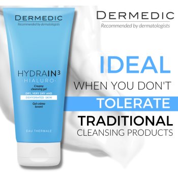 Dermedic Hydrain3 Hialuro gel de curatare cremos pentru pielea uscata si deshidratata - imagine 3